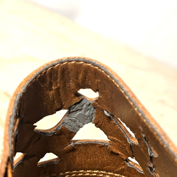 NOS Naturalizer Devon Womens Brown Leather Cutout Open Toe Sandals Size 8M - Picture 7 of 7